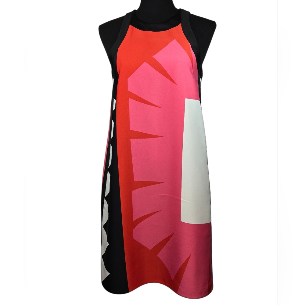 Marella ART 365 Marea Colorblock A-Line Shift Dress US 4  IT 40 Sleeveless
